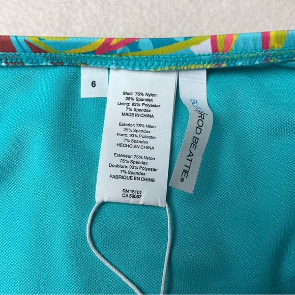 NWT New Bleu Rod Beattie Tropical Print the Heat is On Side Tie Bikini Bottom - Picture 5 of 5